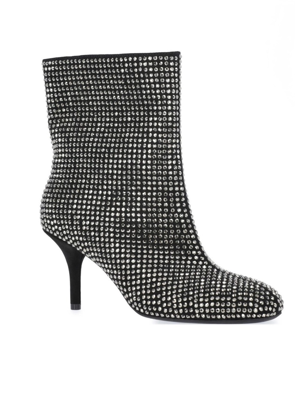 Scoop Rhinestone Ankle Booties Black Stiletto Heel Zip Boots Women’s 7 NWT - Picture 1 of 12